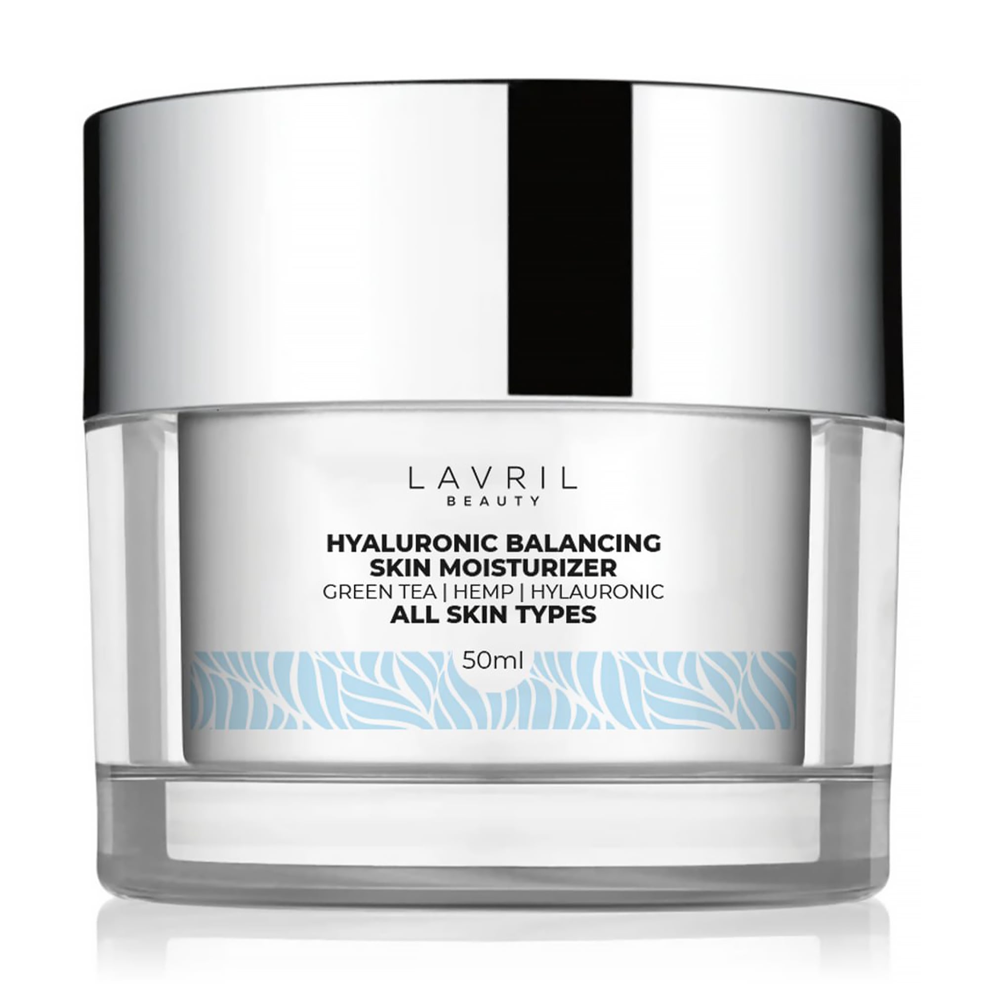 Зволожувальний крем для обличчя LAVRIL BEAUTY Hyaluronic Balancing Skin Moisturizer з коноплею та гіалуроновою кислотою, 50 мл